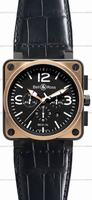 Replica Bell & Ross BR 01-94 Chronographe Pink Gold & Carbon Mens Wristwatch BR0194-BICOLOR
